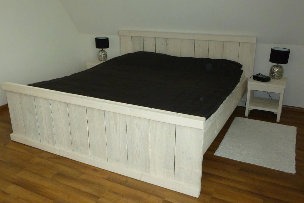 Aas helpen Soepel Steigerhouten bed (model: basic) - Goedkope Steigerhouten Meubelen