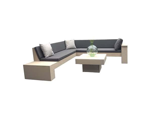 steigerhouten loungeset.