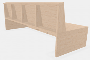 Achterzijde (onafgewerkt) open