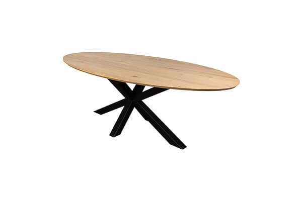 Eetkamertafel ovaal.