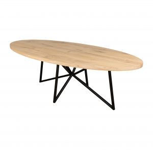 Eettafel ovaal hout.
