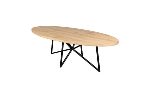 Eettafel ovaal hout.