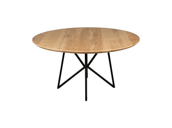 Eiken tafel rond.