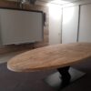 Ovale tafel steigerhout.