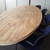 Ovale tafel steigerhout.