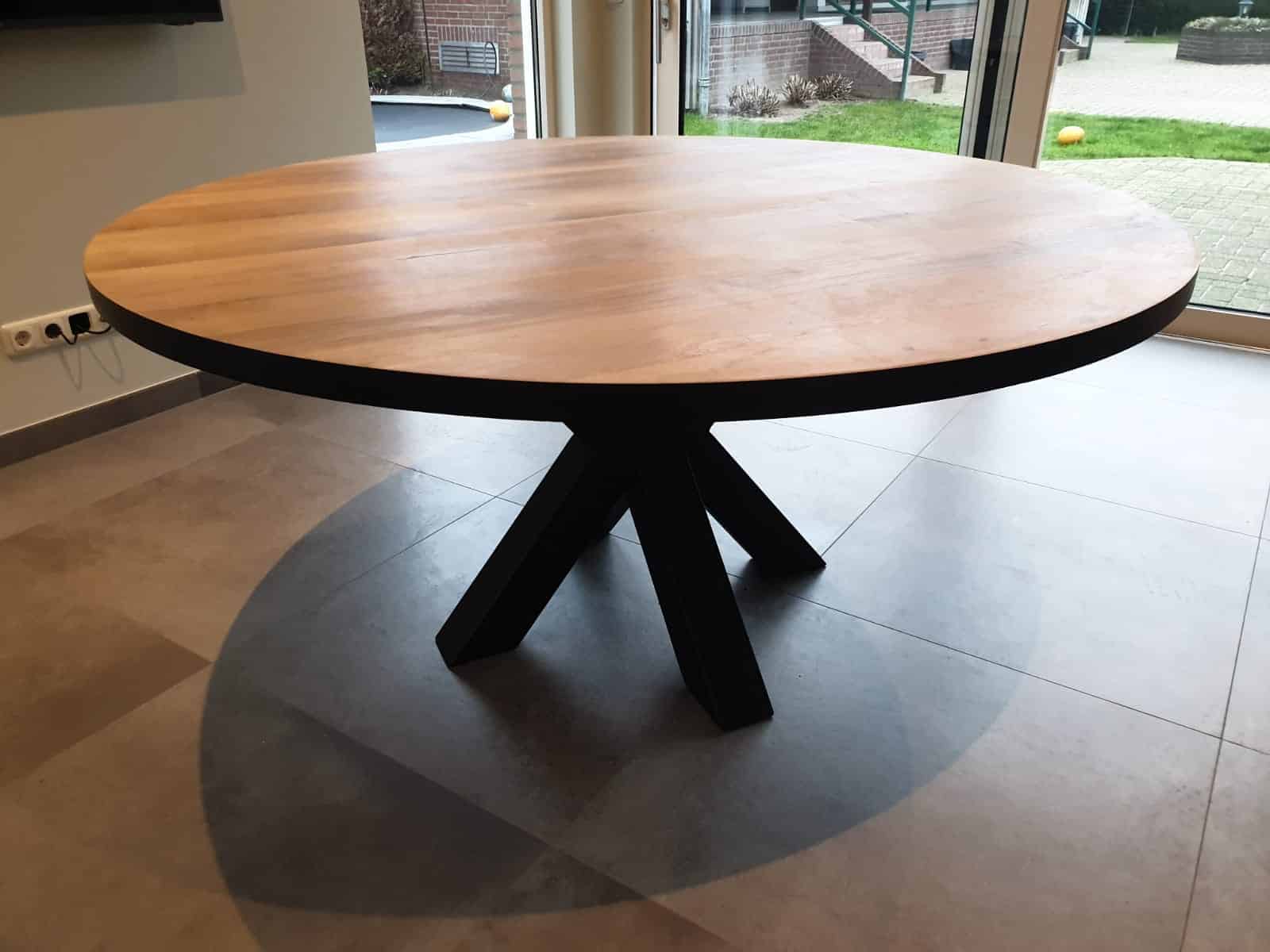 Opknappen Bourgondië porselein Ronde tafel 8 personen stel je zelf samen! 100 tot 160cm rond mogelijk!