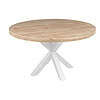 Ronde houten tafel.