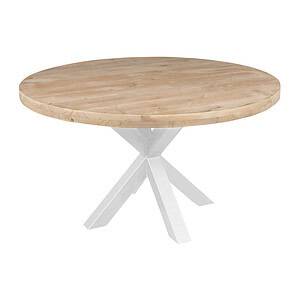 Ronde houten tafel.