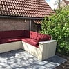 Steigerhouten hoekbank.
