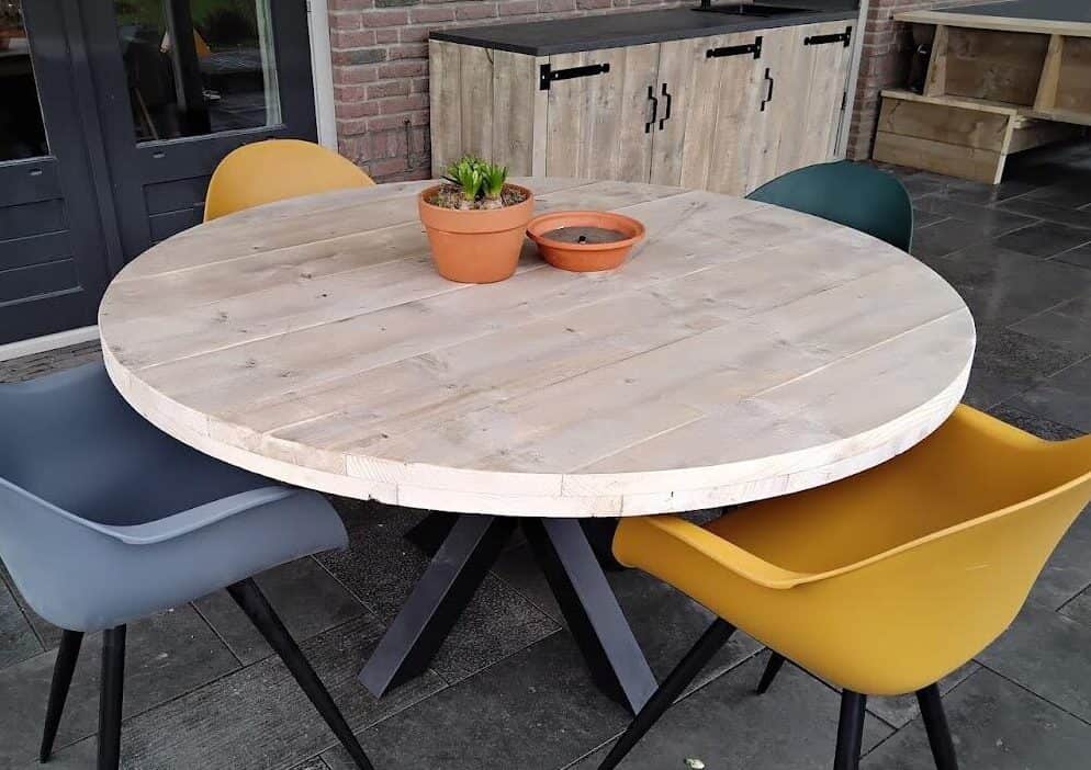 Tuintafel rond - ronde tafels voor buiten - op maat!