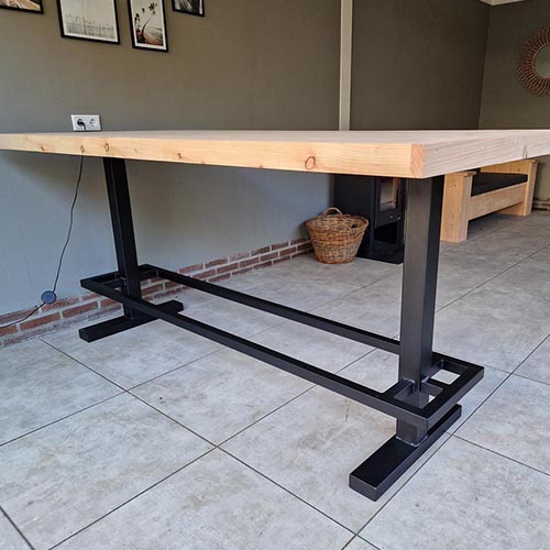 Stalen frame (op maat) met voetensteun