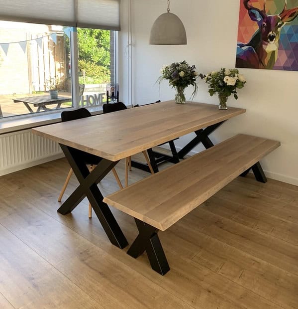 eiken eettafel.