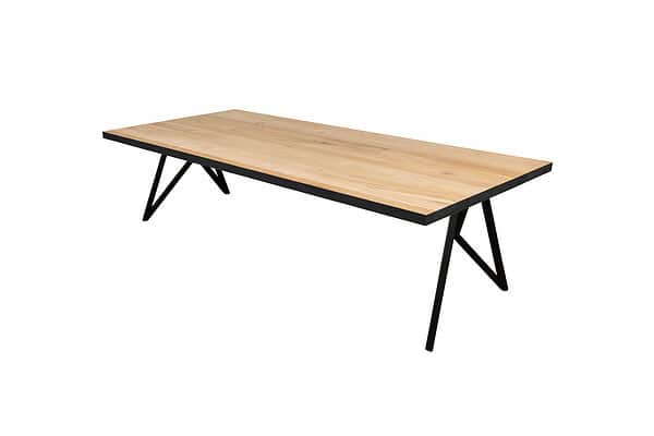 massief eiken eettafel.