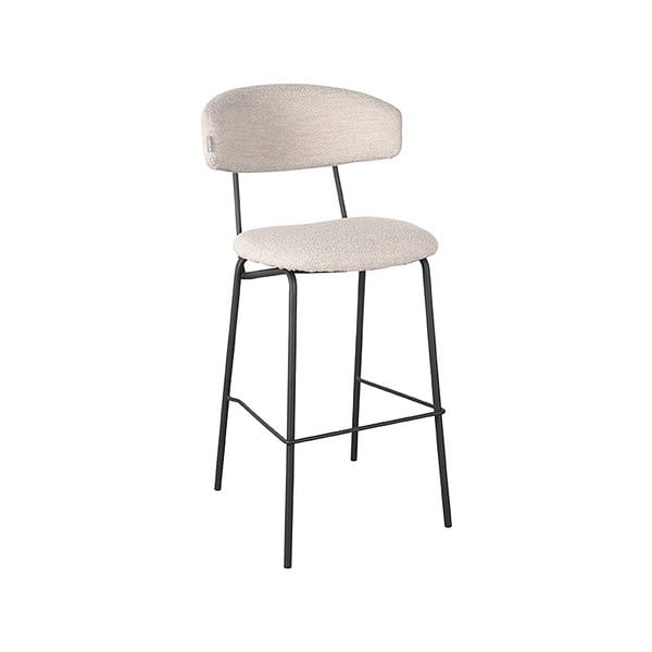 LABEL51 Barkruk Zack - Naturel - Boucle - Zithoogte 78 - Afbeelding 2