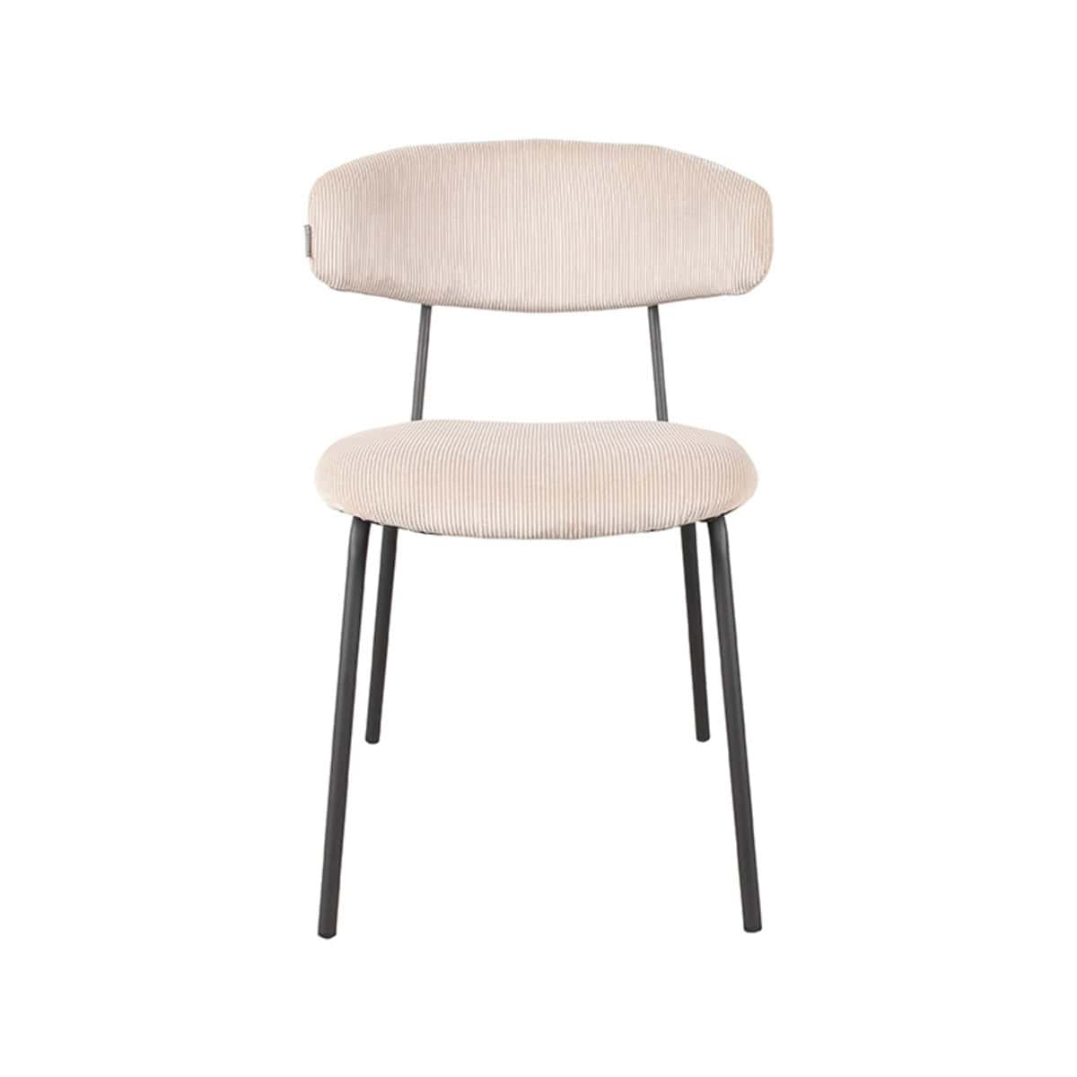 LABEL51 Eetkamerstoel Zack - Naturel - Ribcord - Afbeelding 2