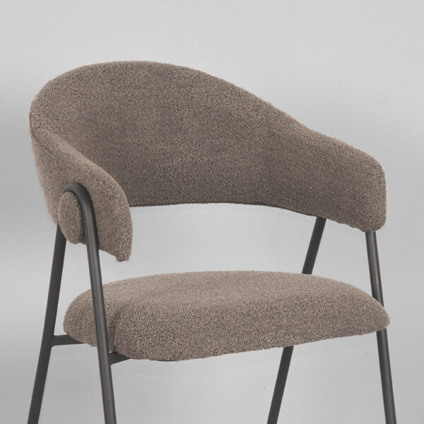 LABEL51 Eetkamerstoel Lowen - Bruin - Boucle - Afbeelding 5