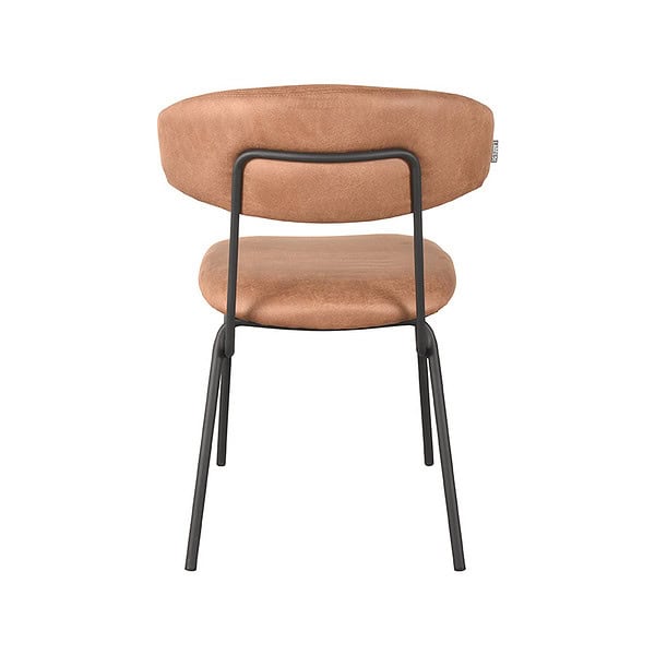 LABEL51 Eetkamerstoel Zack - Cognac - Micro Suede - Afbeelding 4