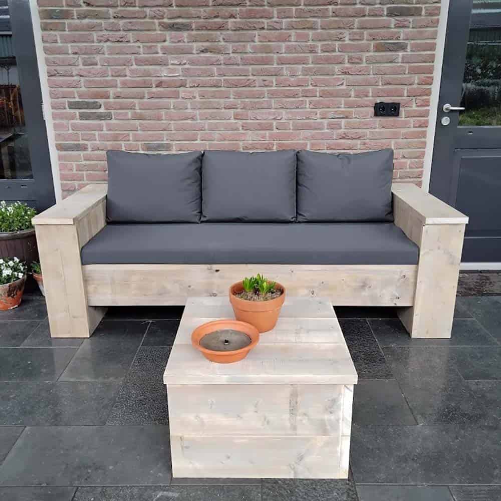 heroïsch Verbieden linnen Steigerhouten loungebank op maat, alle modellen vanaf €285,-