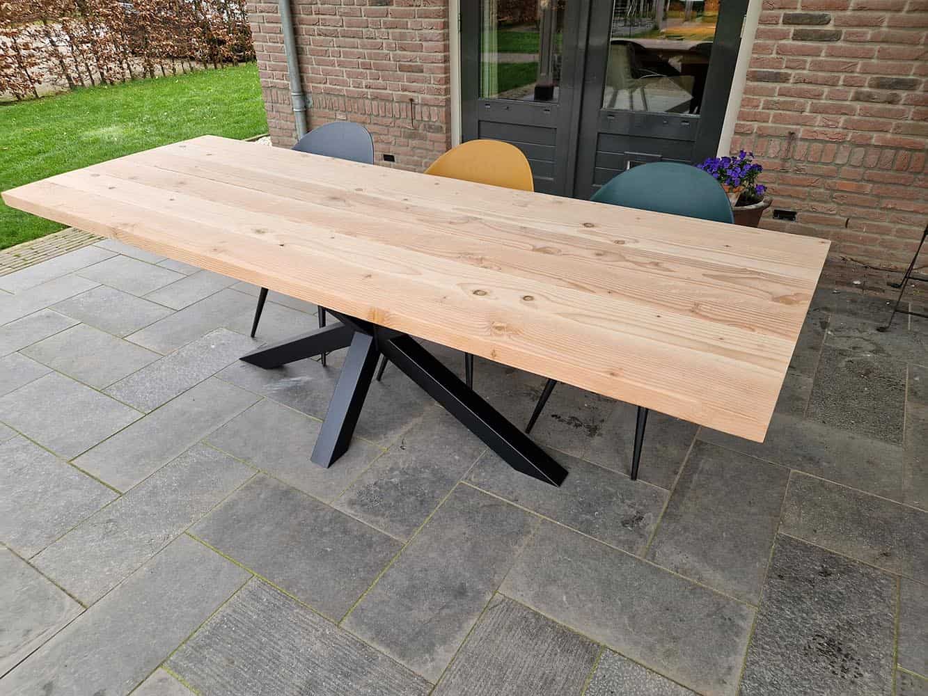 Circulaire charme Zuiver Douglas tuintafel - Stel zelf uw duurzame tuintafel samen