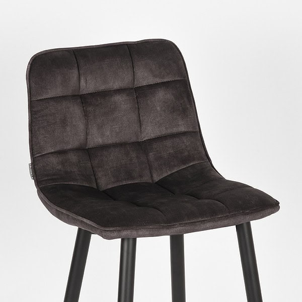 LABEL51 Barkruk Jelt - Antraciet - Velours - Afbeelding 5