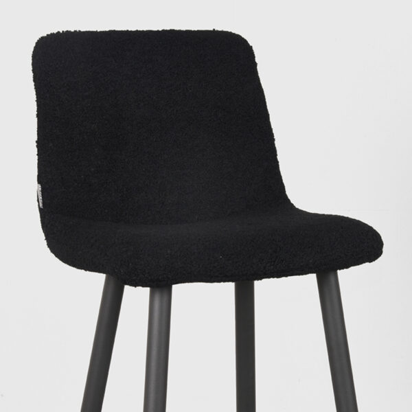 LABEL51 Barkruk Jep - Zwart - Teddy - Zithoogte 78 - Afbeelding 6