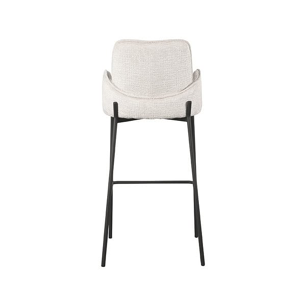 LABEL51 Barkruk Joni - Creme - Fluweel - Zithoogte 78 cm - Afbeelding 5