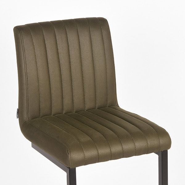 LABEL51 Barkruk Milo - Army green - Microfiber - Afbeelding 6