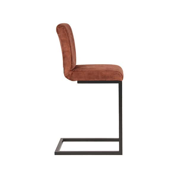 LABEL51 Barkruk Milo - Rust - Velours - Afbeelding 4