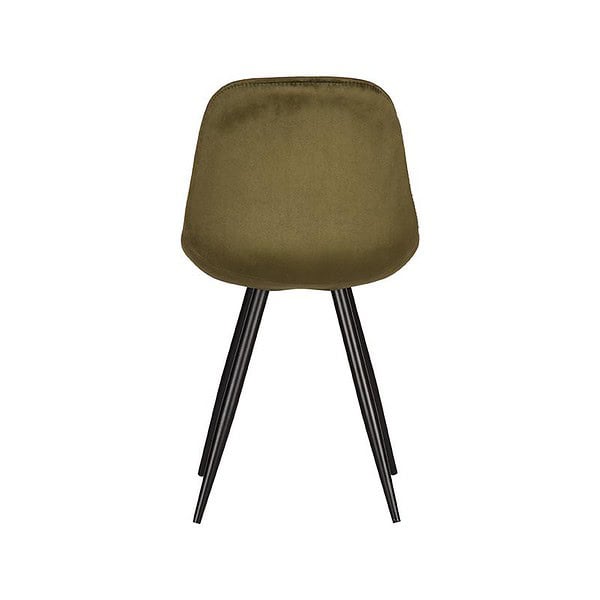 LABEL51 Eetkamerstoel Capri - Army green - Fluweel - Afbeelding 4