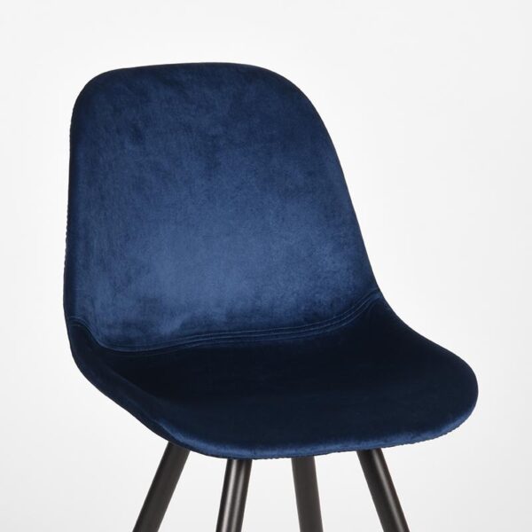 LABEL51 Eetkamerstoel Capri - Blauw - Fluweel - Afbeelding 5