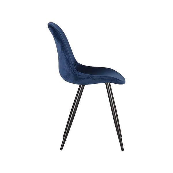 LABEL51 Eetkamerstoel Capri - Blauw - Fluweel - Afbeelding 3