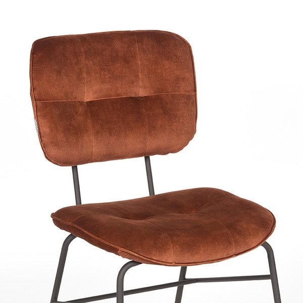 LABEL51 Eetkamerstoel Dez - Rust - Velours - Afbeelding 5