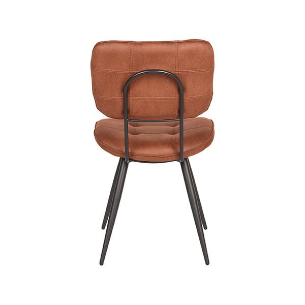 LABEL51 Eetkamerstoel Gus - Cognac - Microfiber - Afbeelding 4