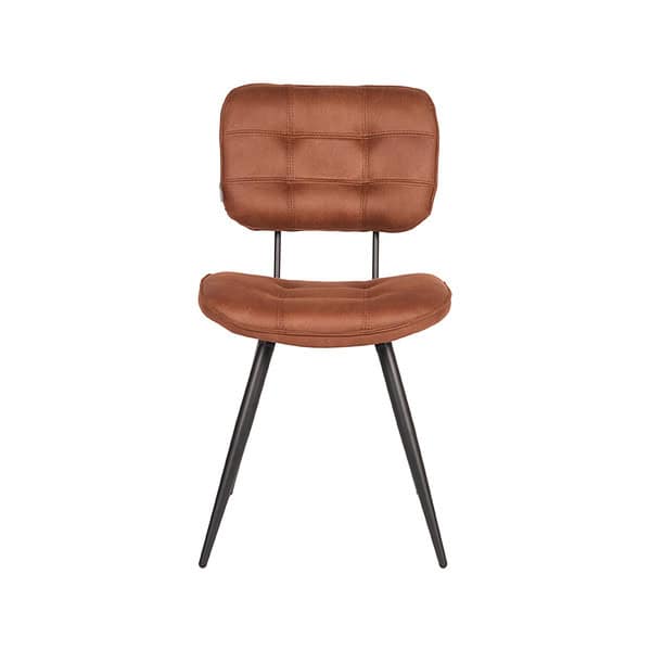 LABEL51 Eetkamerstoel Gus - Cognac - Microfiber - Afbeelding 2