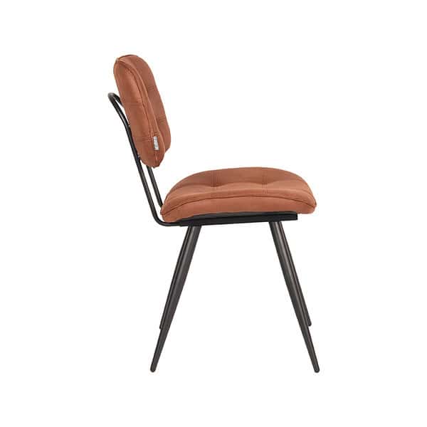 LABEL51 Eetkamerstoel Gus - Cognac - Microfiber - Afbeelding 3