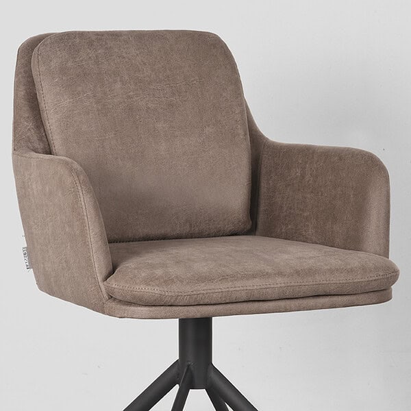 LABEL51 Eetkamerstoel Joy - Taupe - Micro Suede - Afbeelding 6