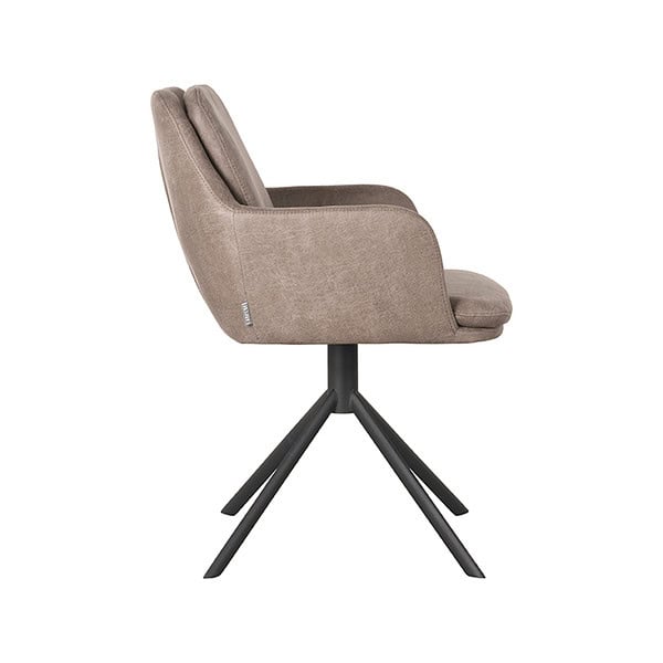 LABEL51 Eetkamerstoel Joy - Taupe - Micro Suede - Afbeelding 4