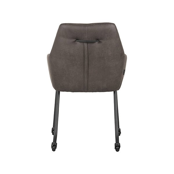 LABEL51 Eetkamerstoel Lenny - Antraciet - Micro Suede - Afbeelding 4