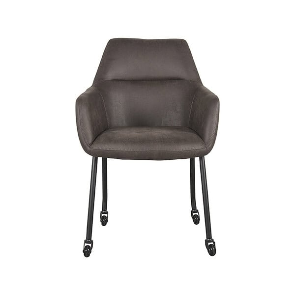 LABEL51 Eetkamerstoel Lenny - Antraciet - Micro Suede - Afbeelding 2