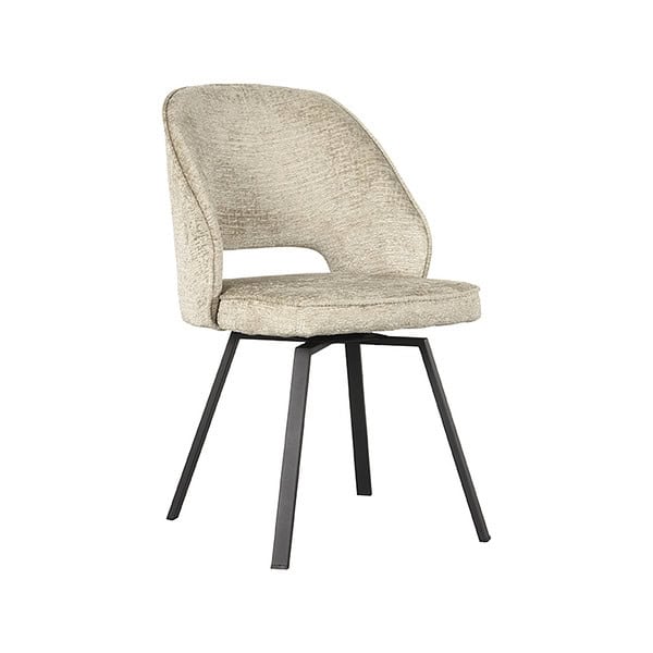 LABEL51 Eetkamerstoel Lewis - Beige - Fluweel - Afbeelding 2