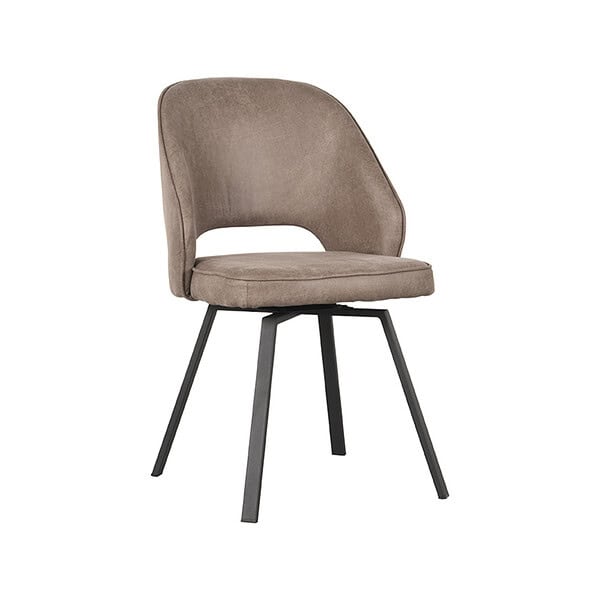LABEL51 Eetkamerstoel Lewis - Taupe - Micro Suede - Afbeelding 2