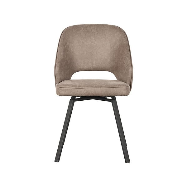 LABEL51 Eetkamerstoel Lewis - Taupe - Micro Suede - Afbeelding 3