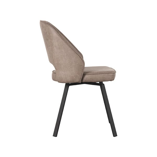 LABEL51 Eetkamerstoel Lewis - Taupe - Micro Suede - Afbeelding 4