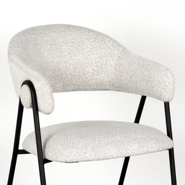 LABEL51 Eetkamerstoel Lowen - Ivory - Boucle - Afbeelding 5