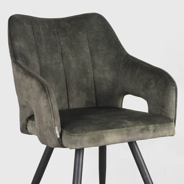 LABEL51 Eetkamerstoel Noud - Hunter - Velours - Afbeelding 5