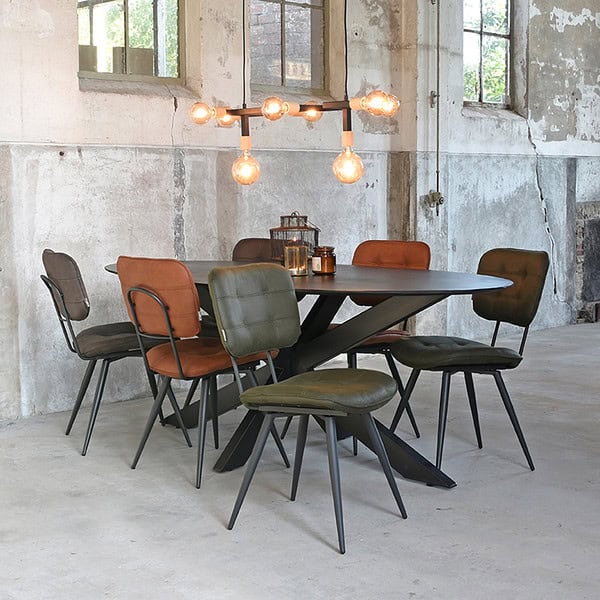 LABEL51 Eetkamerstoel Gus - Cognac - Microfiber - Afbeelding 6