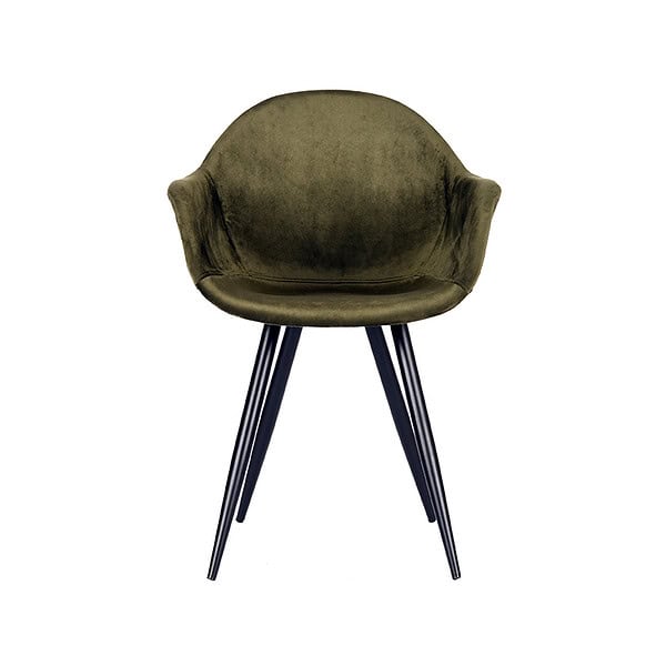 LABEL51 Eetkamerstoel Forli - Army green - Fluweel - Afbeelding 2