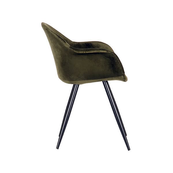 LABEL51 Eetkamerstoel Forli - Army green - Fluweel - Afbeelding 3