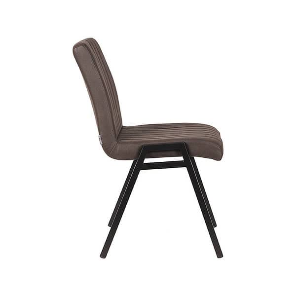 LABEL51 Eetkamerstoel Matz - Antraciet - Microfiber - Afbeelding 4