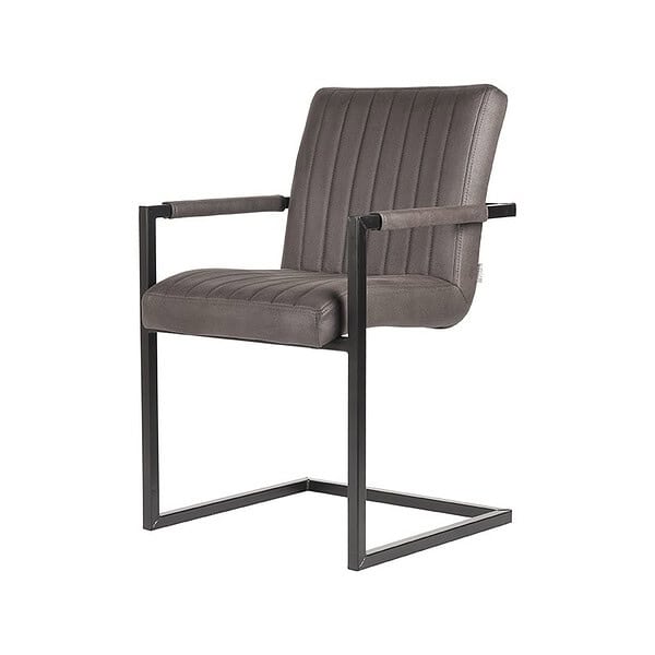 LABEL51 Eetkamerstoel Milo - Antraciet - Microfiber - Afbeelding 2